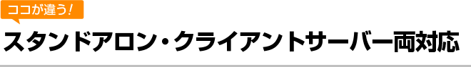 スタンドアロン・クライアントサーバー両対応