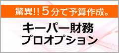 驚異!!５分で予算作成。キーパー財務プロオプション